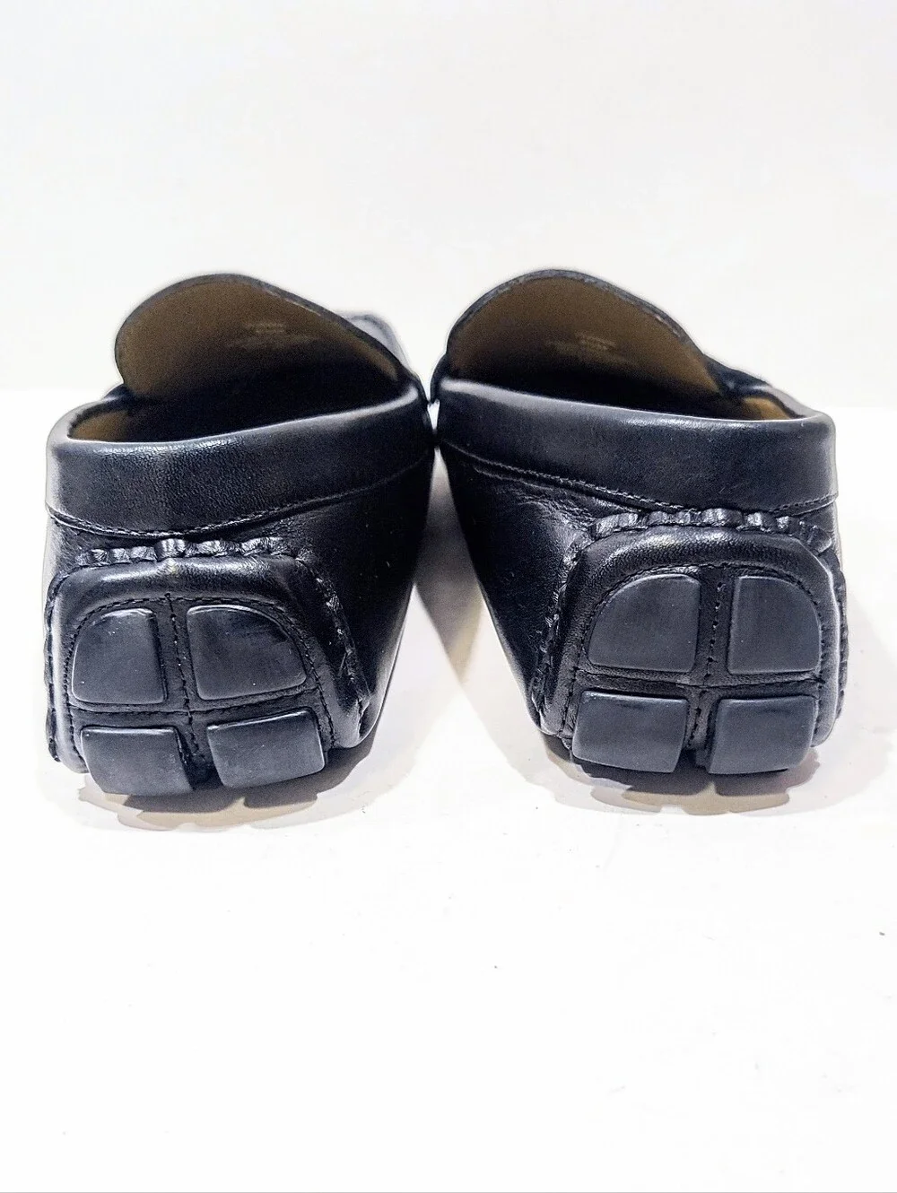 Vince Camuto Esmail Driving Moc Penny Loafers Mens 9.5 M Black Leather Shoes